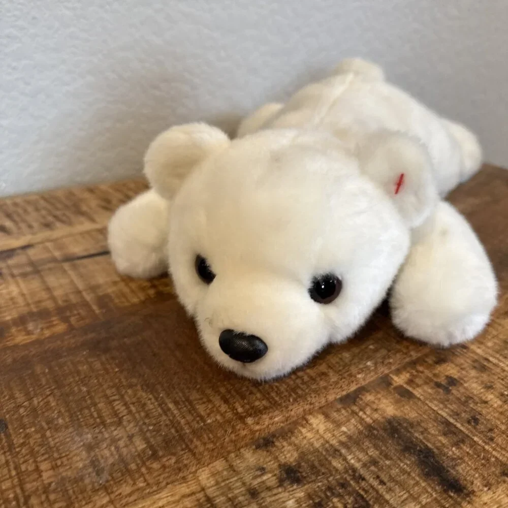 TY Beanie Buddy - Chilly the White Polar Bear Stuffed Animal Vintage 1998, ~14”